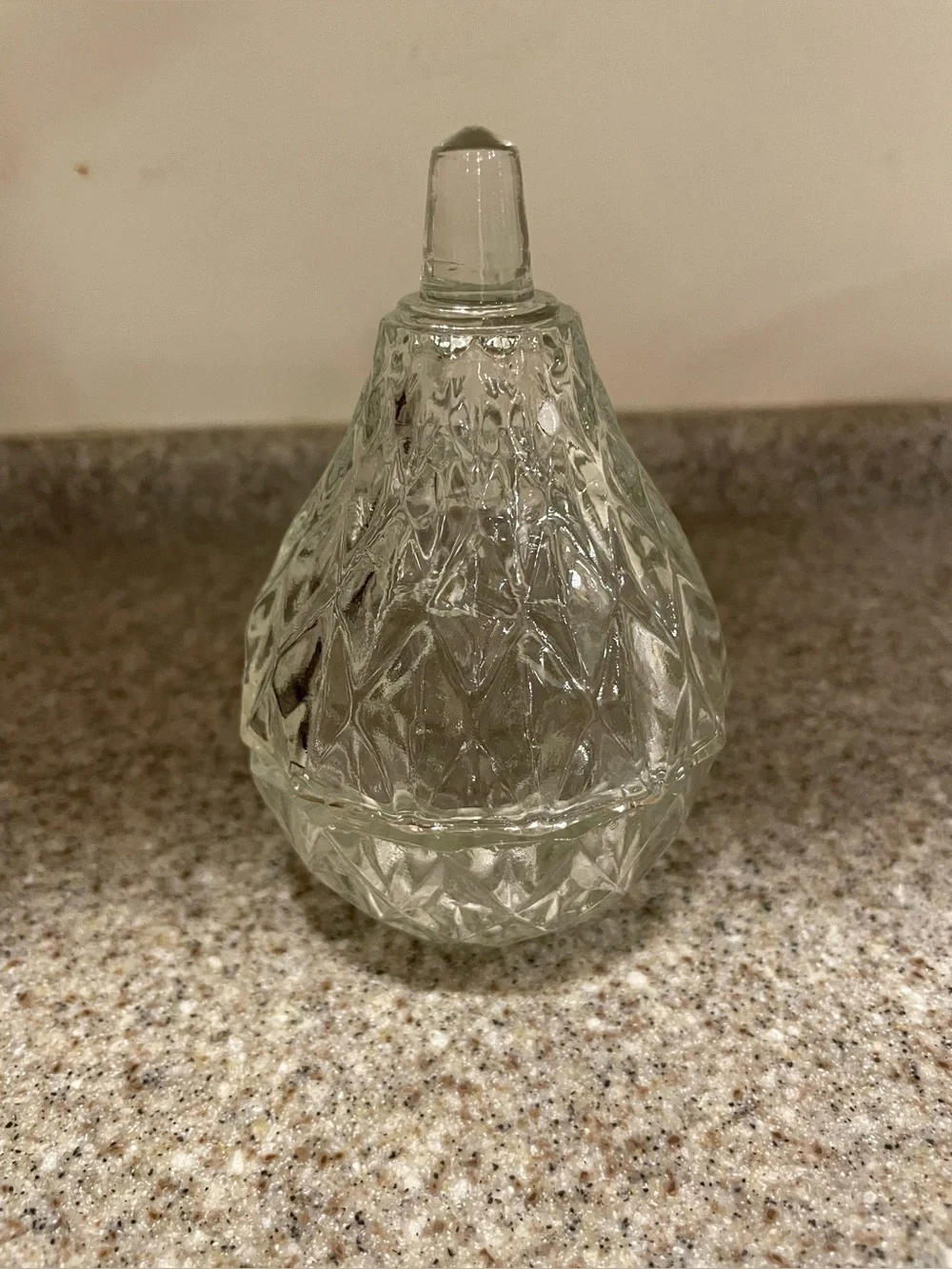 Textured Clear Glass Trinket Jar - Home Accents Vases